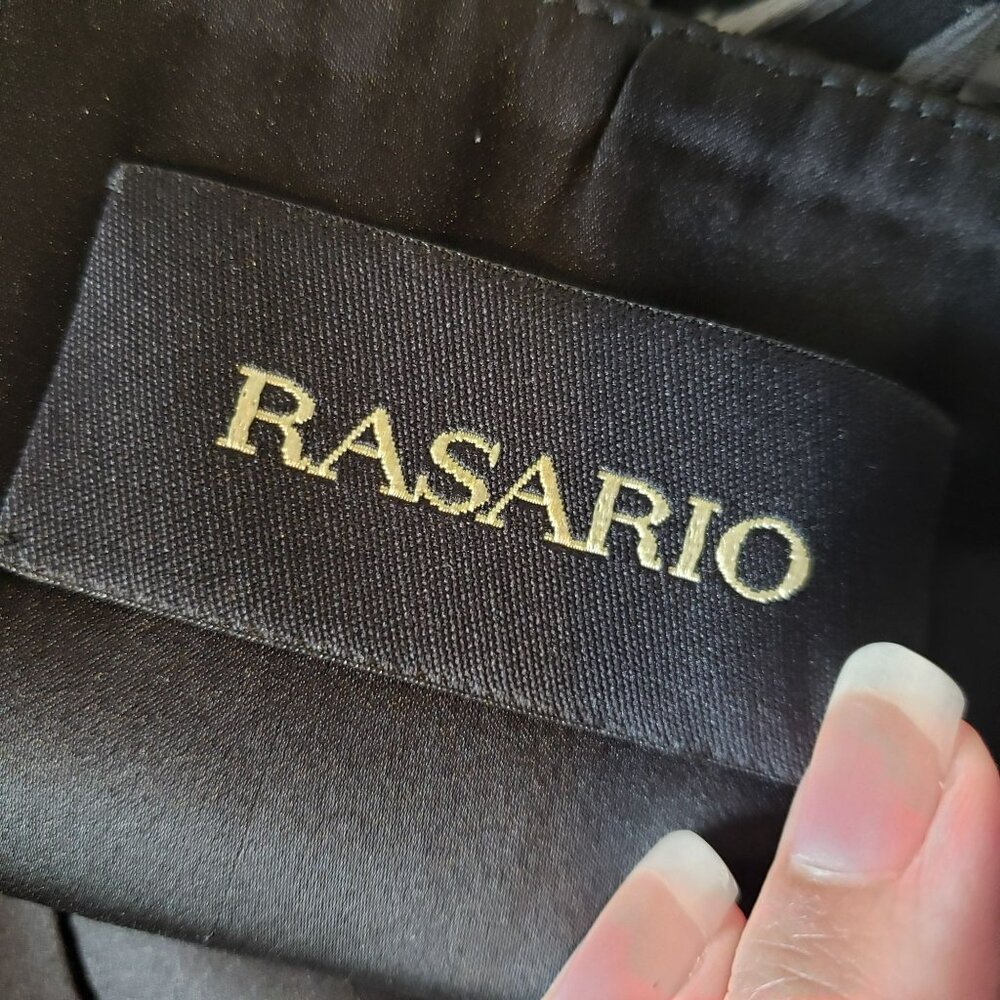 Rasario Black Gray Leopard Print Ruched Bodycon Cocktail Dress - Picture 7 of 13